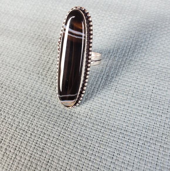 New Botswana Agate Silver Ring. - Picture 8 of 12